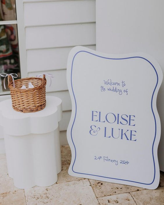 Custom Shape Welcome Wedding/Proposal Signage